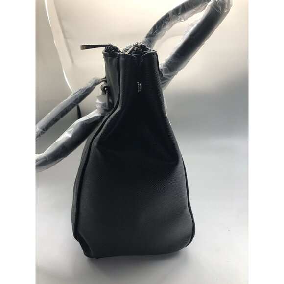 Kenneth Cole Reaction KN1659 Arbol Dome Satchel Handbag Black Zip & Snap Closure - Picture 9 of 9